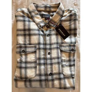 NWT Jeremiah Mens 2xl American Legacy Flannel Cotton Plaid Long Sleeve Button Up